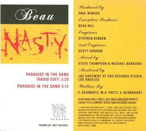 Beau Nasty: Paradise In The Sand Promo w/ Artwork