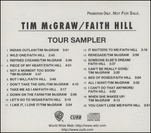 Tim Mcgraw / Faith Hill Tour Sampler Promo