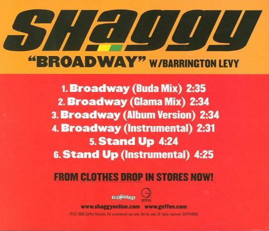 Shaggy: Broadway Promo