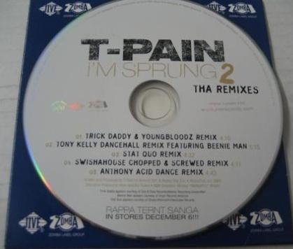 T-Pain: I'm Sprung: Tha Remixes 2 Promo w/ Artwork