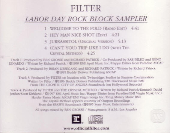 Filter: Labor Day Rock Block Sampler Promo