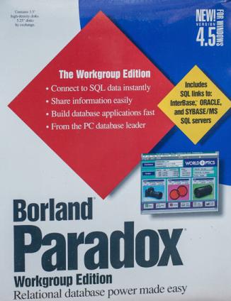 Borland Paradox 4.5 Workgroup w/ Manual – NeverDieMedia