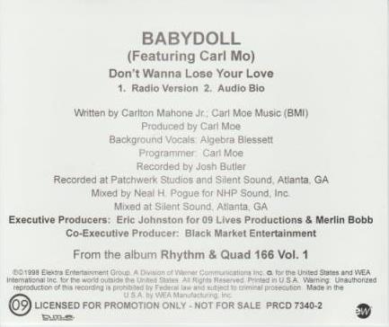 Babydoll: Don't Wanna Lose Your Love Promo