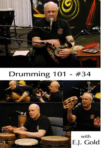 Drumming 101 With E.J. Gold #34 w/ Drum Pattern 1 Hour Loop CD