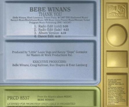 Bebe Winans: Thank You Promo