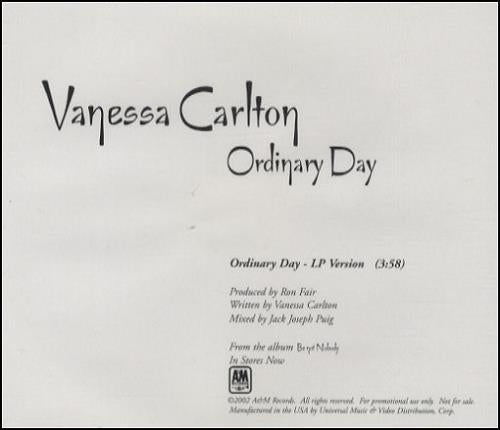 Vanessa Carlton: Ordinary Day Promo