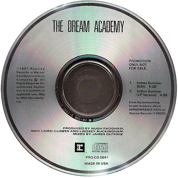 The Dream Academy: Indian Summer Promo