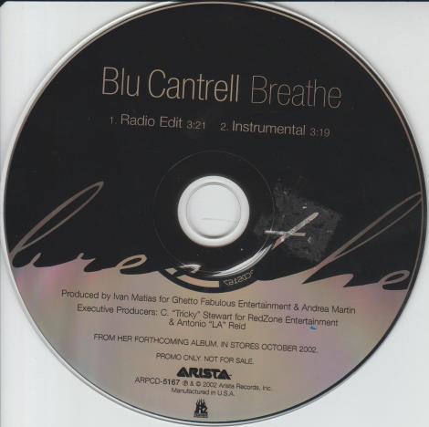 Blu Cantrell: Breathe Promo, No Artwork