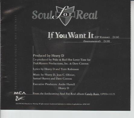 Soul For Real: If You Want It Promo