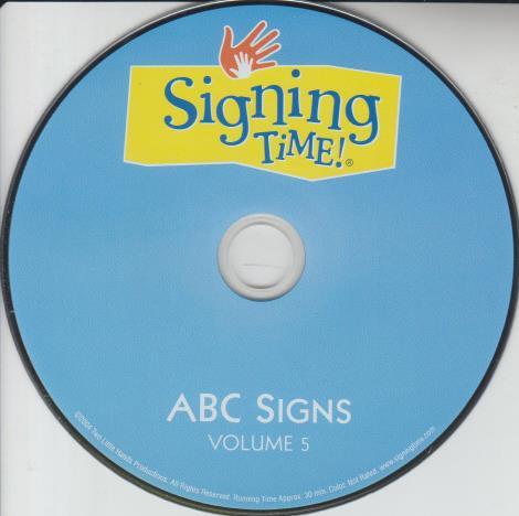 Signing Time!: ABC Signs Vol. 5 No Artwork