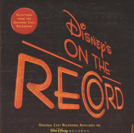 Disney's On The Record: Selections From The Original Cast Recording Promo w/ Artwork