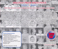 Arkansas Genealogical Society: Arkansas Prior Birth Index Vol I