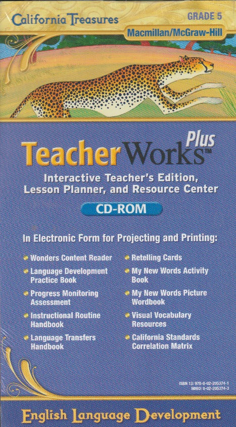 California Treasures: TeacherWorks Plus: English Language Development Grade 5