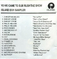 Yo We Came To Bum Rush The Show Island 2001 Sampler 2-Disc Set Promo w/ Artwork