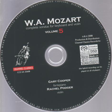 W.A. Mozart: Complete Sonatas For Keyboard & Violin: Gary Cooper Volume 5