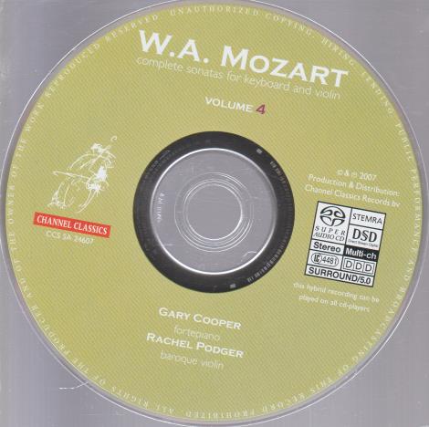 W.A. Mozart: Complete Sonatas For Keyboard & Violin: Gary Cooper Volume 4