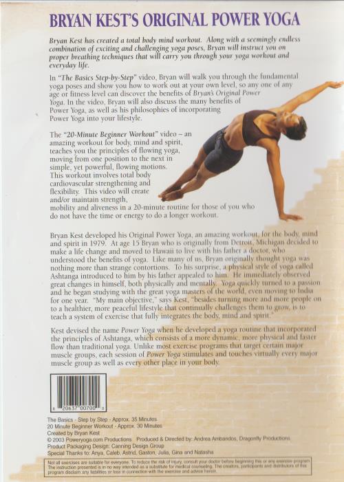 Bryan Kest's Original Power Yoga: The Basics Step-By-Step & 20-Minute –  NeverDieMedia