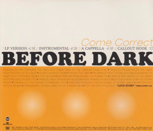 Before Dark: Come Correct Promo