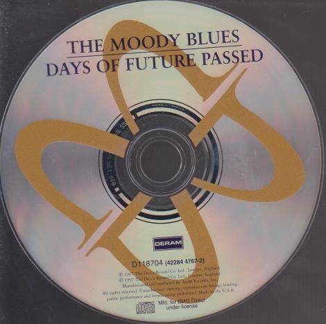 The Moody Blues: Days Of Future Passed w/ No Artwork