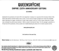 Queensryche: Empire 20th Anniversary Advance Promo 2-Disc Set w/ Art