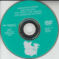 Nissan Navigation System Map Data DVD 7.1