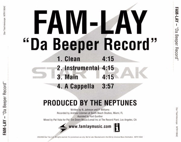 Fam-Lay: Da Beeper Record Promo