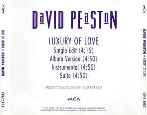 David Peaston: Luxury Of Love Promo