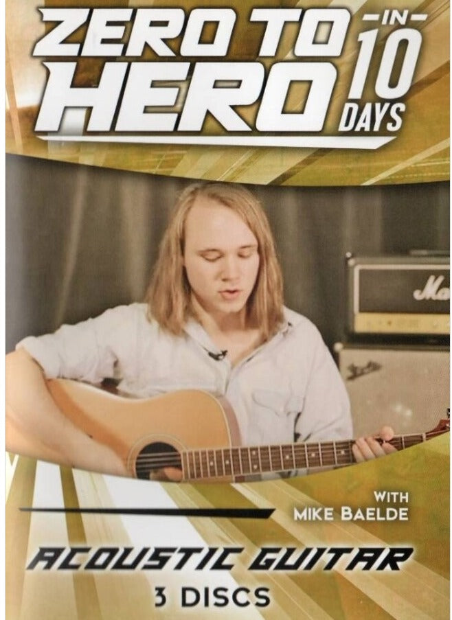 Zero To Hero In 10 Days: Acoustic Guitar With Mike Baelde 3-Disc Set