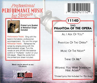 Professional Performance Music For Singers: The Phantom Of The Opera 1114D