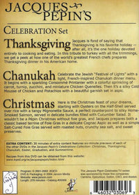 Jacques Pepin’s Celebration Set: Thanksgiving, Chanukah, Christmas 3-Disc Set