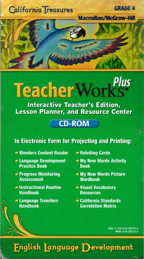 California Treasures: TeacherWorks Plus: English Language Development Grade 4