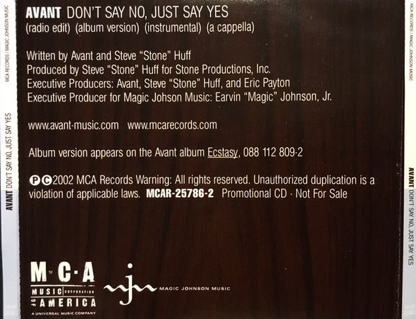 Avant: Don't Say No, Just Say Yes Promo