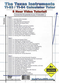The Texas Instruments TI-83/TI-84 Calculator Tutor 3-Disc Set