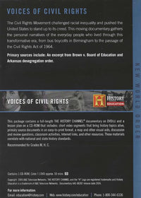 American History Series: Multimedia Classroom: Voices Of Civil Rights: Interactive Lesson Plan Vol. 1 2-Disc Set