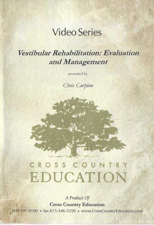 Vestibular Rehabilitation: Evaluation And Management