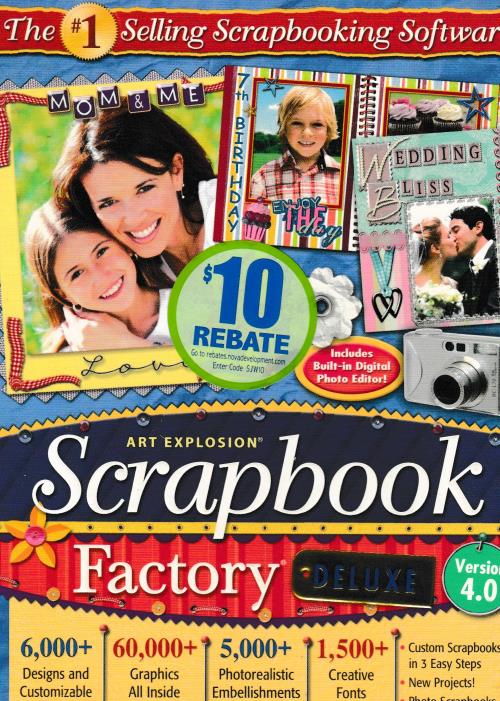 Art Explosion Scrapbook Factory 4.0 Deluxe w/ Manual