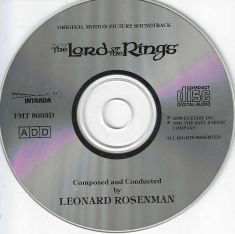 The Lord Of The Rings: Original Motion Picture Soundtrack 1978 w/ No Artwork