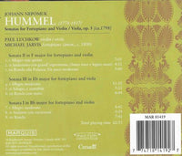 Hummel: Sonatas For Fortepiano & Violin Op. 5